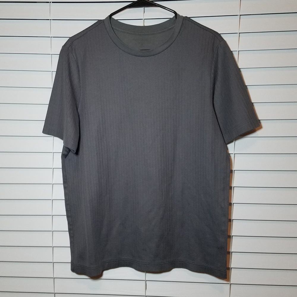 Mens (M) Striped Short Sleeve Crew Neck Tee